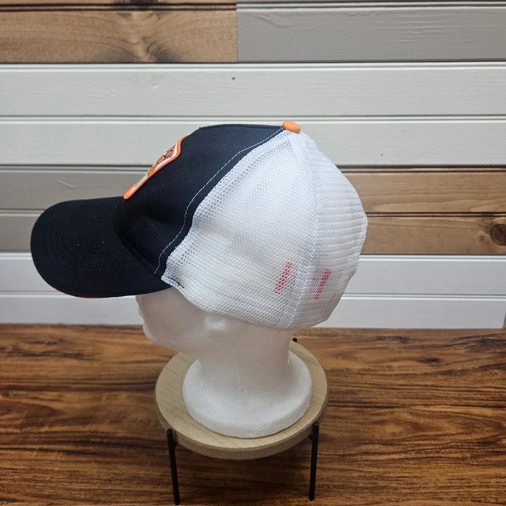 Nickelodeon TMNT Michelangelo Cowabunga Trucker Hat Black White Snapback Cap